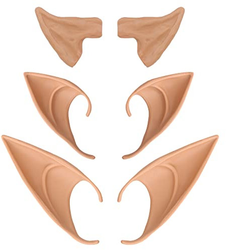 Lusofie Elfenohren Cosplay Fairy Elf Ears Soft Pointy Up Kostüm Fancy Accessoires Elfen Ohren Halloween Weihnachten Anime Party Dress Vampire the Masquerade
