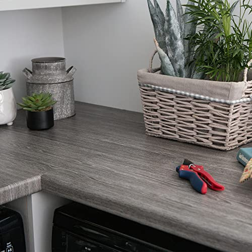 Vinyl Warehouse d-c-fix Sheffield Oak Grey Wood Sticky Back Furniture Wrap Vinyl (W)90cm (L) Sold by The metre