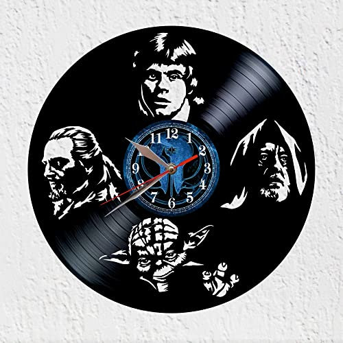 VINY WOODY The Light Side of The Force Jedi Caballeros Vinyl Disc Uhr