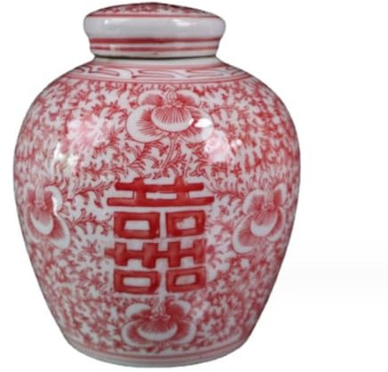 Deko Vase Chinesische Keramik-Ingwerglas-Blumenvasen Mit Deckel, Goldene Emaille-Porzellanvase, Tempelgläser, Tee-Vorratsglas Vase mit Deckel