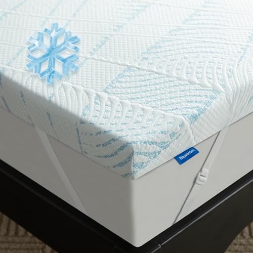 Newentor® Matratzen Topper 200x200cm Gel Boxspringbett, Matratzentopper 200x200 Schlafsofa Bett Gelschaum, Mattress Topper 200x200 H2/H3 Bezug Kaltschaum 7CM Höhe Kühl