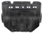 Ras Ricambi Auto Store Cache moteur inférieur compatible avec Peugeot 307 (diesel et essence) fabriqué de 08-2001 à 08-2005 - Haute qualité