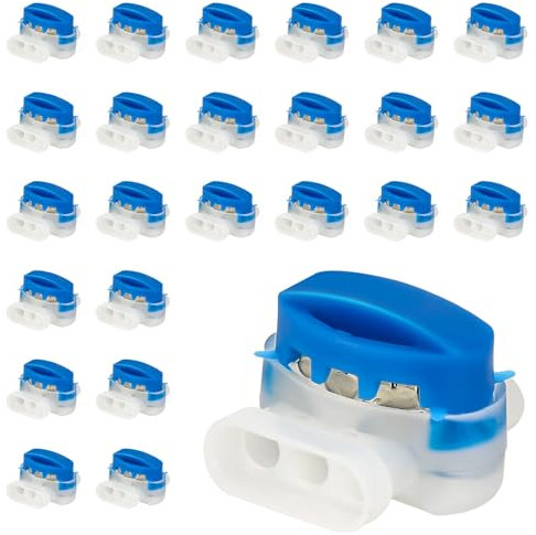 Mähroboter Kabelverbinder,25 Stück Cable Connectors for Automower Wasserdicht Anschlussklemmen Kabelklemmen mit Gel Füllung Drahtverbinder Kabel Verbinder für Outdoor Garten Rasenroboter Rasenmäher