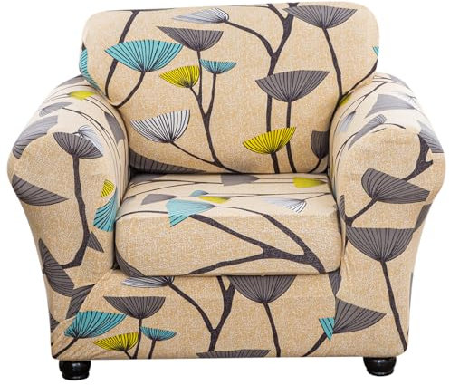 ARNTY Stretch-Sofabezüge für 1/2/3-Kissen-Sofa-Sofa-Möbel-Schonbezüge mit verbessertem, dickerem Jacquard-Stoff (Löwenzahn, 1 Kissensessel Sofabezüge)