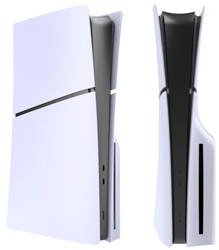 Placas de cubierta Slim Disc Edition para la nueva consola delgada PS5, paneles de carcasa compatibles con la nueva PlayStation 5, accesorios delgados, placa frontal protectora de repuesto (blanco)
