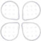 IKOPFLN 4pcs masque oculaire transparent, Protection des yeux après opérations, Transparentes, coque de protection pour oeil cataracte