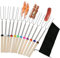 12 Pièces Brochettes Barbecue Marshmallow Télescopiques, Fourchettes Extensible Acier Inoxydable 31-81cm, Accessoire BBQ Poignée Bois avec Pochette Toile pour Feu Camp, Camping, Pique-Nique, Cheminée