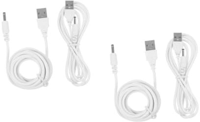 Gatuida 2sets Multiple Usb Charger Dc Charger Cable Usb to Dc Adapter Safe Charging Cord for Home Office (1.35mm) 2pcs*2