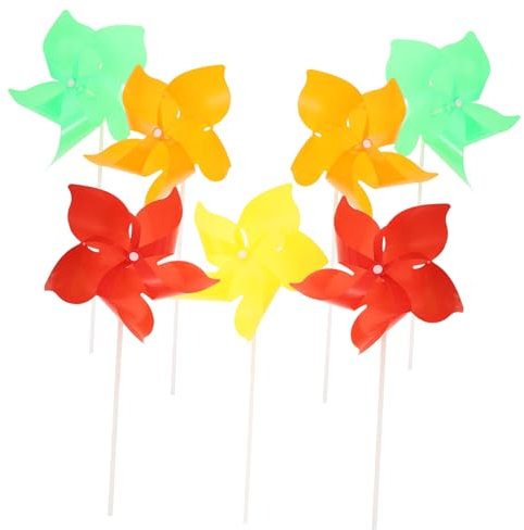 Warmhm 20pcs Garden Windmills Outdoor Plastic Windmill Kits Boys and Girls Glitter