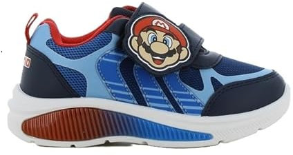 Kinder LED Sneaker Jungen – Gaming Blinkschuhe mit Klettverschluss Geburtstag Geschenk für Jungs Schule Freizeit (Blau, EU Schuhgrößensystem, Kleinkind, Herren, Numerisch, M, 27)