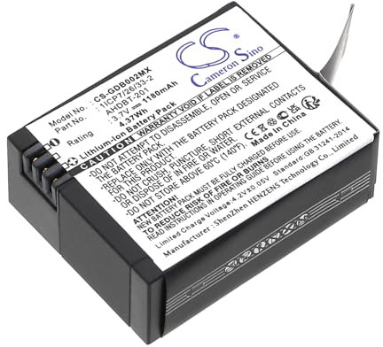 TCTK Akku 1180mAh Kompatibel mit [Mevo] für A7310, für [Rollei] für AC420, für Action Cam 420, für Actioncam 420, für [Giroptic] für Edges Closer to 360, für Edges Closer to 360° Action cam