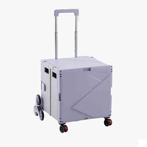 Schubkarre Mehrzweckwagen, zusammenklappbarer Wagen, Schubkarre(Purple)