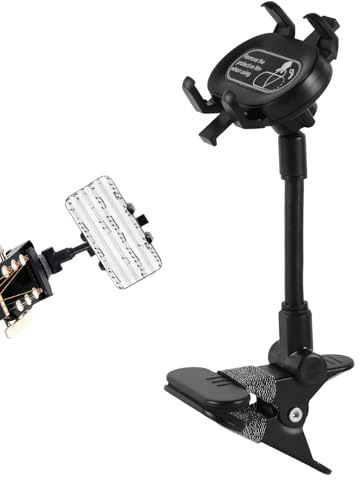 Gitarren Handyhalterung, 360 Grad Drehbar Gitarren Telefonhalter für Bass Ukulelen Noten Live-Streaming und Videoaufnahmen