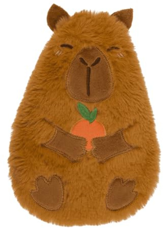 Palleon Capybara Wärmekissen Mikrowelle - Körnerkissen mit Tonkugeln | Plüschtier 18x18 cm, 400 g Tonkugel-Füllung, 100% Polyester – ideal als Geschenk oder Wärmespender