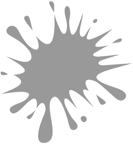 Samunshi® Farbkleckse Aufkleber Klecks Sticker 9,3 x 10cm grau