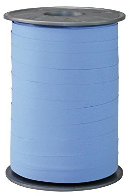 C.E. Pattberg Geschenkband Matt hellblau, 200 m Ringelband Paperlook zum Einpacken von Geschenken, 10 mm Breite, Zubehör zum Dekorieren & Basteln, Dekoband für Präsente, zu jedem Anlass