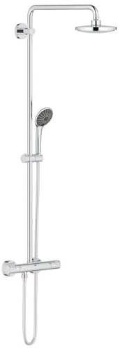 GROHE Vitalio Joy 260 - Duschsystem mit Einhandmischer (wassersparend, 3 Strahlarten, Wandmontage, Antikalk- System), chrom, 27860001