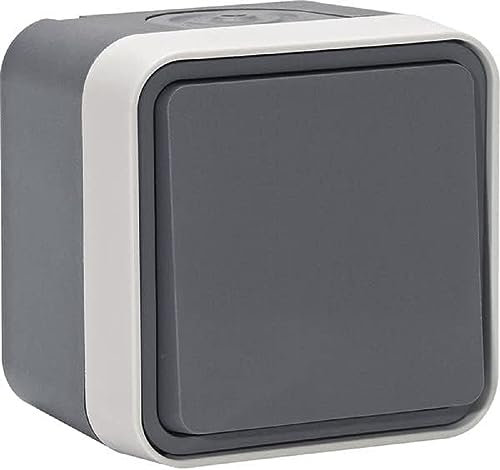 Hager Cubyko – Commutateur superfície étanche Gris