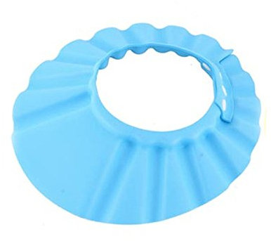 Little Sporter Shampoo Bade Hut Verstellbarer Badeschirm Badehaube Bademütze SchüTzen Weiche Kappe Hut für Babys und Kinder Blau
