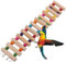 3 Tamaños Escalera colgante para mascotas Escaleras de hámster Puente colgante de madera Pasos Escaleras Escalada Columpio Escalera de escala Puente de aves Hamster Roedor Juguetes (L（13pcs，6*30cm）)