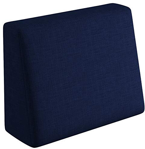 sunnypillow Palettenkissen mit abnehmbarem Bezug Kaltschaum Palettenauflage Palettenpolster Palettensofa Sitzkissen Rückenlehne Indoor Outdoor Seitenkissen 60x40x20/10cm Blau