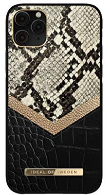 IDEAL OF SWEDEN Texturierte Atelier- Handyhüllen grifffreundlichen Design aus PU-Kunstleder schützend und stoßfest, kompatibel mit iPhone 11 Pro und X/XS (Midnight Python)