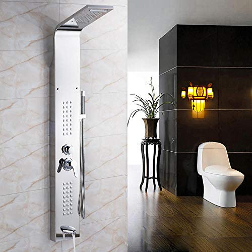 Huin Finition du panneau de douche de salle de bains Robinet de douche à colonne à fonctions multiples