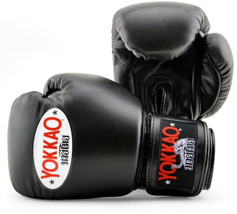 YOKKAO Matrix Breathable Muay Thai Boxing Gloves - Black - 18oz