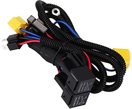 Trintion Kabelbaum H4 Halogen Kabelbaum Auto Scheinwerfer Led Licht Booster Kabelbaum Kit Stromsparend Komplettes Kabelset Für Kfz Halogen Scheinwerfer