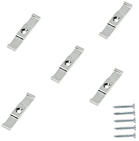 TERF® 5 Pcs Chrome Turn Buttons 38mm [ 1.5'' ] Cabinet Cupboard Wardrobe Latch Catch Lock Gate Shed Door Rabbit Hutch Thumb Turn Button with Fixing Screw