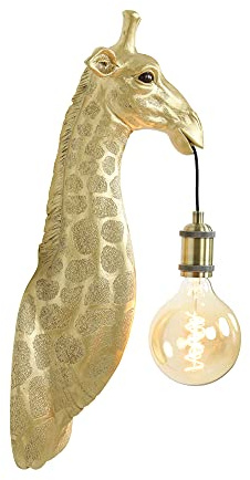 Light & Living Wandleuchte Giraffe - Gold - 20,5x19x61cm | Sonstiges - Modern - Synthetischer Kunststoff - Wandlampen für innen - Wand beleuchtung für Schlafzimmer & Wohnzimmer