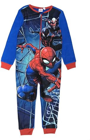 Marvel Spider-Man, Jungen- oder Mädchen-Einteiler, Schlafanzug, All-in-One-Pyjama für Kinder, Alter 5-6 Jahre