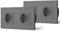 BSEED Schuko Steckdose 2er Pack, 16Amp AC Power Kristallglas Platte, 2 Fach Unterputzdose Steckdose, 157mm Doppelt Schutzkontaktbuchse Wandsteckdose Grau