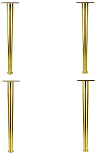 4 pièces jambes de canapé en métal en or, jambes de meubles lumineux, pieds du canapé moderne, pieds de table de café, pieds d'armoire, pieds de meubles, pattes de rechange, plancher protèges et vis