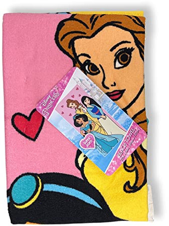 Disney Princesses Belle, Jasmine and Mulan Hearts Beach Towel