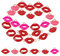 SUNNYCLUE 1 Box 30Stück 4 Stile Lippen Charms Sexy Rote Lippen Anhänger Legierung Emaille Bunt Rosa Kuss Mund Charm Glänzende Strasssteine Für Schmuckherstellung Charms DIY Halsketten Zubehör