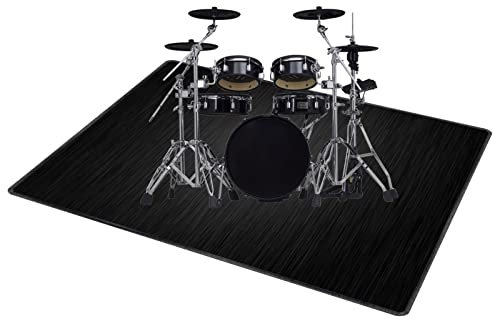 QQDD Tappeto per Batteria Tappetino per Batteria Drum Tappeto Insonorizzato per Batterie elettroniche Rullante Acustica Snare Drum Grancassa Strumenti Musicali Coperta Antiscivolo (80CM - 200CM)