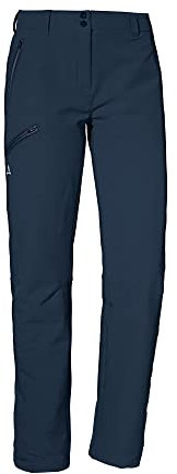 Schöffel Damen Pants Ascona Warm L, warme Wanderhose mit 4 Wege-Stretch, wasserabweisende, atmungsaktive Thermohose, navy blazer, 21