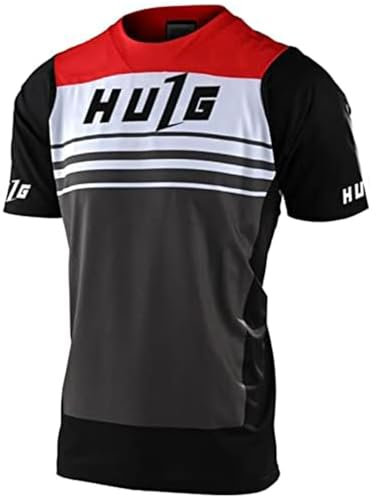 Herren Mountainbike MTB Top Kurzarm Atmungsaktiv Bequem Weich Feuchtigkeitstransport Radtrikot?Kurzarmtrikot Für MTB Rennrad/Multisport/Fitness (style-21,XL)