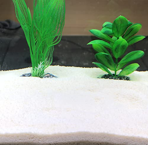 Silbermann Ocean White Perls, weißer kalkhaltiger Bodengrund für Meerwasser und Süßwasser Aquarium und Terrarium, Aquarienkies, Aquariensand 0,5-2 mm Körnung, 15 kg