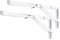 YUMORE Escuadras Abatibles 500mm,Soporte de Estante Plegable Pesado Blanco Escuadras para Estanterias de Pared Bisagras Mesa Plegable Bricolaje Ahorrar Espacio, Carga Máxima 150Kg, 2Pcs