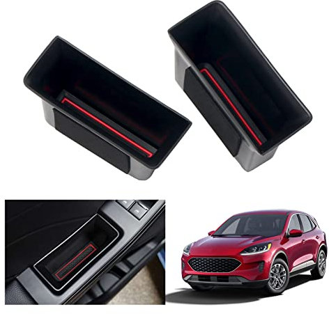 GAFAT Compatible con Ford Kuga 3 MK3 ST-Line 2020-2023 2024 Caja de Almacenamiento, Kuga 3 Bandeja Organizador para Consola Central para Puertas (2 Unidades)