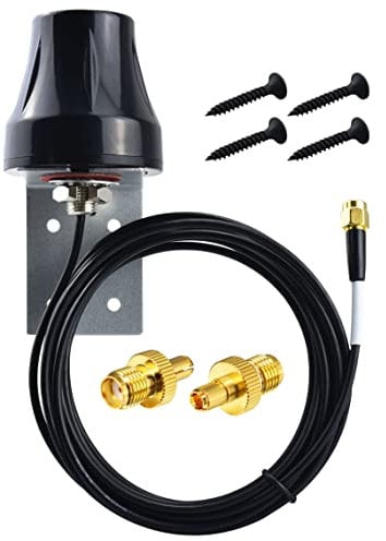 YILIANDUO 4G LTE Antenna Outdoor Wall Mount Waterproof SMA Male Aerial + SMA to TS9 RF Adapter for WiFi Router Mobile Hotspot Wireless Modem Router Gateway Trail Camera