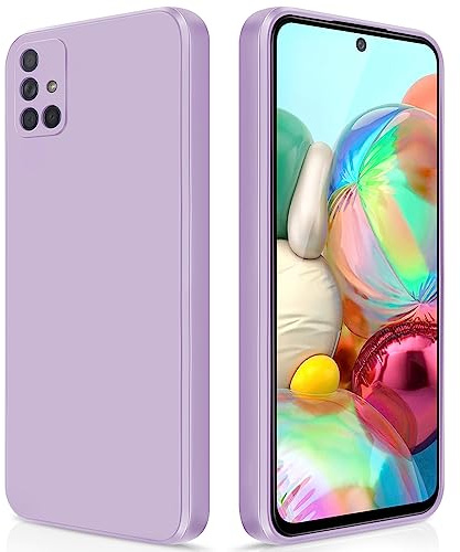 GiiYoon Hülle für Samsung Galaxy A71, Lila | Silicone Case, Seidig Weiches Gefühl, Stoßschutz, Kratzfest, Mikrofaser-Innenfutter