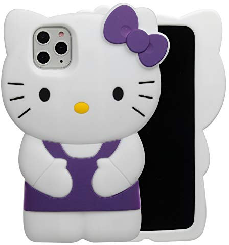 MONEHOYSY Cartoon Case for iPhone 13 Pro Max 6.7（2021）, Fashion Cute 3D Kawaii Soft Silicone Protective Gel Shockproof Gel Back Cover for Kids Women Girls Boys (Purple)