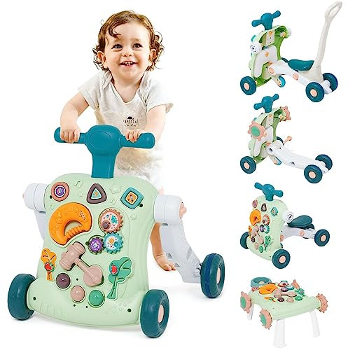 Arkyomi Baby Lauflernhilfe,6-in-1 Lauflernhilfe vom Sitzen zum Stehen, mehrfach abnehmbarer Modus, Unterhaltungs-Lern-Baby-Aktivitätstisch für Babys, Jungen und Mädchen