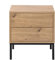 CALICOSY - Nachttisch mit 2 Schubladen - Kunstvolle Holzoptik - FSC Spanplatten - 4 schwarze Metallfüße - Schubladen mit Push-to-Open-Öffnung - Für Schlafzimmer - Industrial Design - B45 x T40 x H50cm