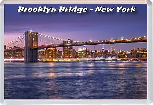 Brooklyn Bridge - New York - USA - 96 x 67mm Jumbo Fridge Magnet/Magnets BBSFHM683