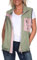 Sublevel Damen Fleeceweste LSL-456 Teddyweste mit Stehkragen Washed Olive M