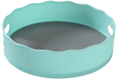 FROON Storage Tray Multi-function Anti-Slide Rotating Storage Tray Round Turntable Organizer Kitchen Cruet Tray for Perfume Cosmetics Jewelry for Countertop